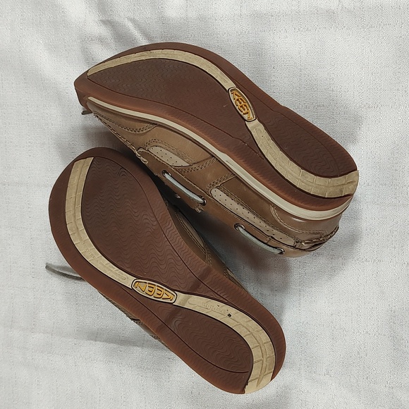 Keen Newport Boat Shoes Leather 1002901 Mens Size 8.5 Lace Up Sneakers Tan Brown - Picture 7 of 7